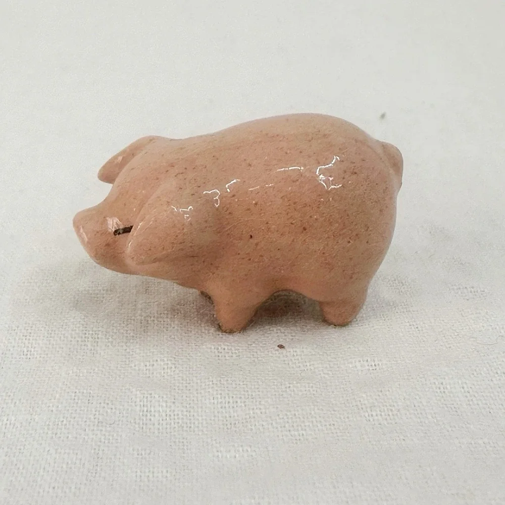 Porcelain Miniature Hagen Renaker Landrace Pink Piglet Baby Piggy‎ Pig Farm Tiny